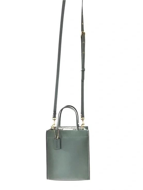 COACH Mini Cashin Tote in Sage Glovetanned Leather - Picture 4 of 11